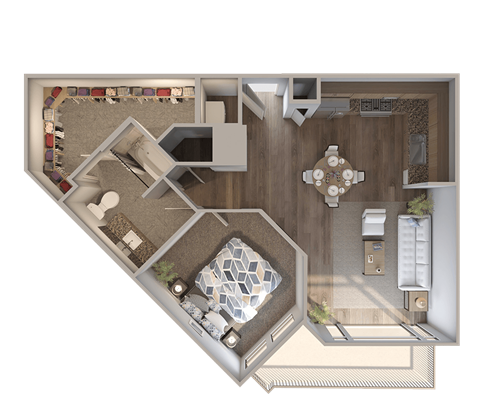 Skyline at Midtown A7 Floorplan